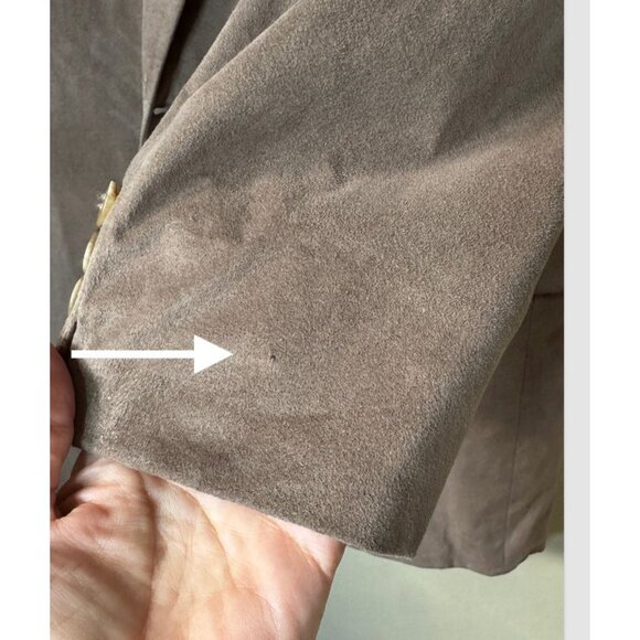 VTG Orvis Mens Suede Leather Blazer Jacket 42L Light Brown 90s Western Ranch USA - Picture 9 of 15